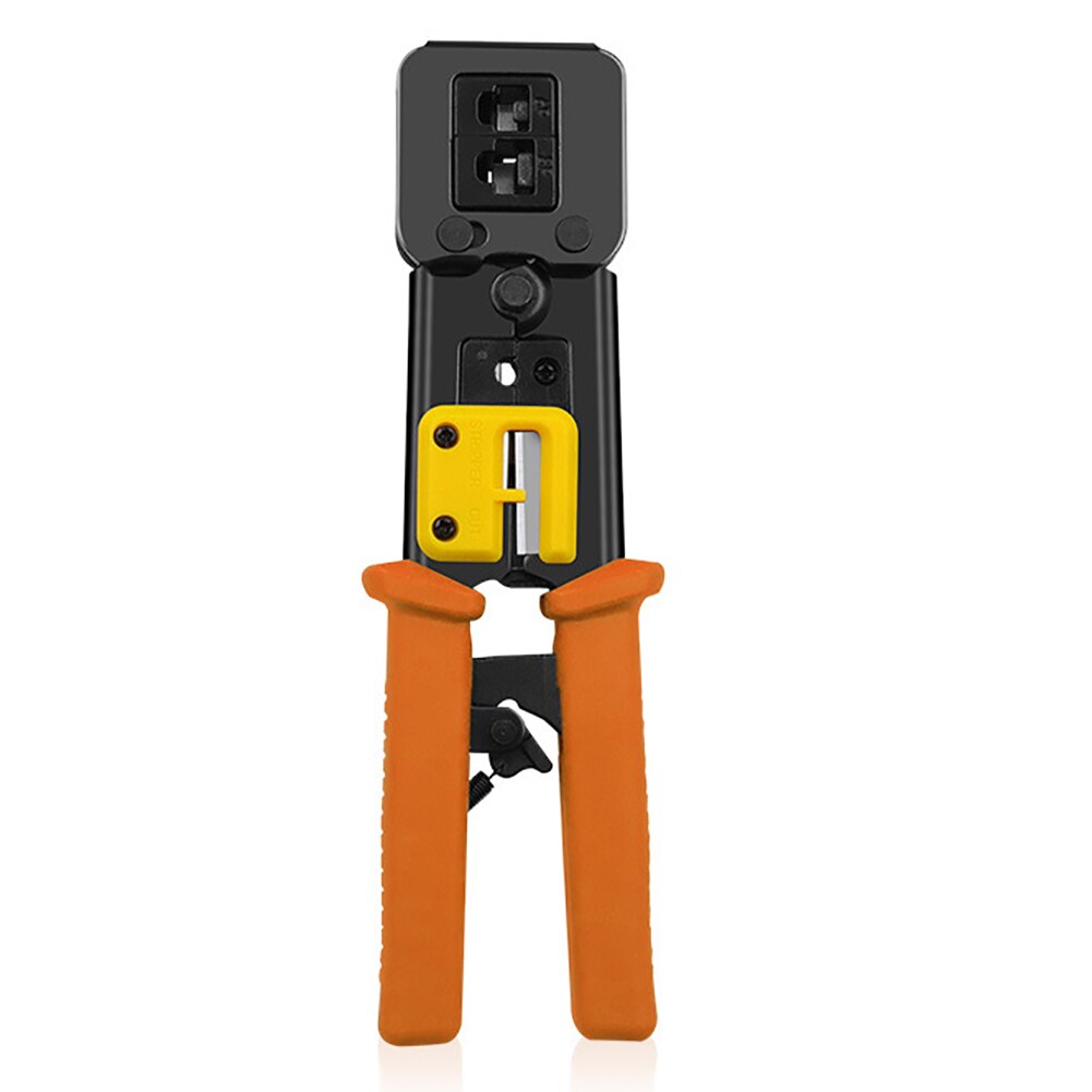 RJ11 RJ45 Crimping Tool Ethernet Network LAN Cable Crimper Cutter Stripper Plier Modular 8P RJ45 and 6P RJ12 RJ11: Orange