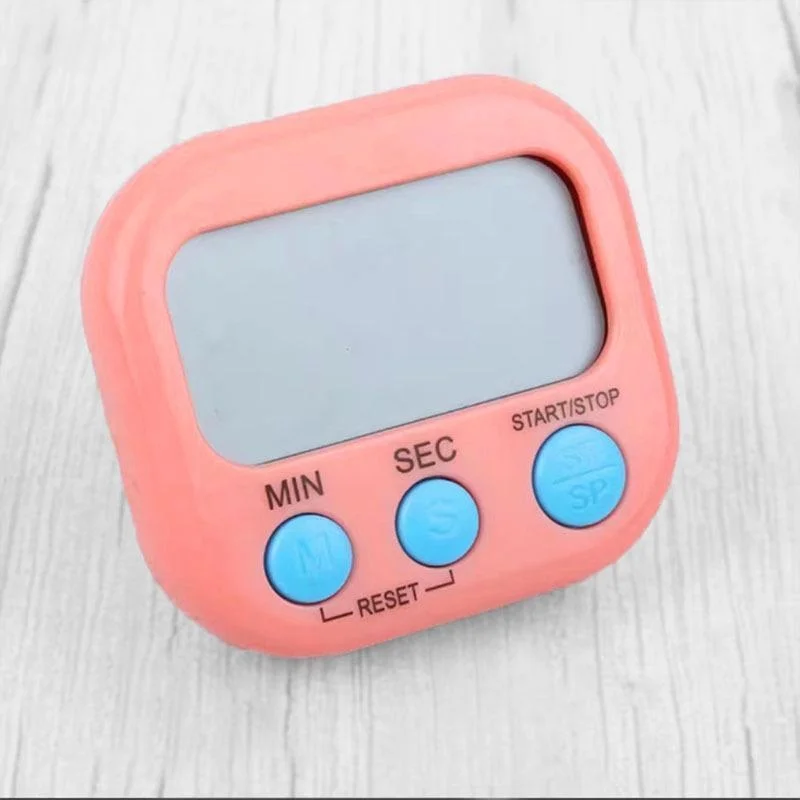 Reloj con temporizador y alarma para el hogar, cronómetro Digital electrónico para cocina, cronómetro LCD magnético para cocinar, herramienta de recordatorio de cuenta atrás, huevo: Negro
