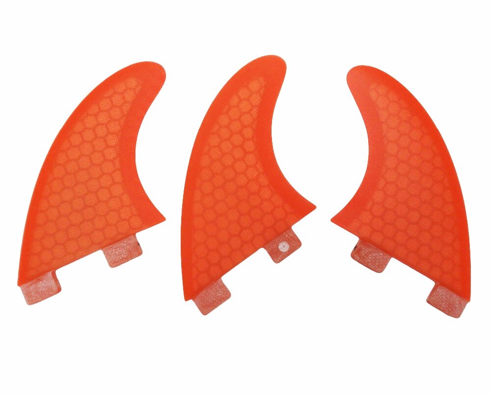 Surfbrætfinner fcs fin gx , g3,g5,g7 fin orange glasfiber honeycomb surffinner