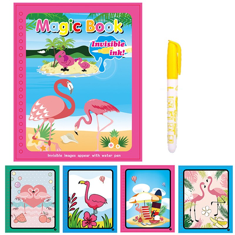 35 Style Montessori Set da disegno per giocattoli per bambini colorazione riutilizzabile libro magico per acqua tavolo da pittura per Doodle educativo precoce sensoriale: Multicolore