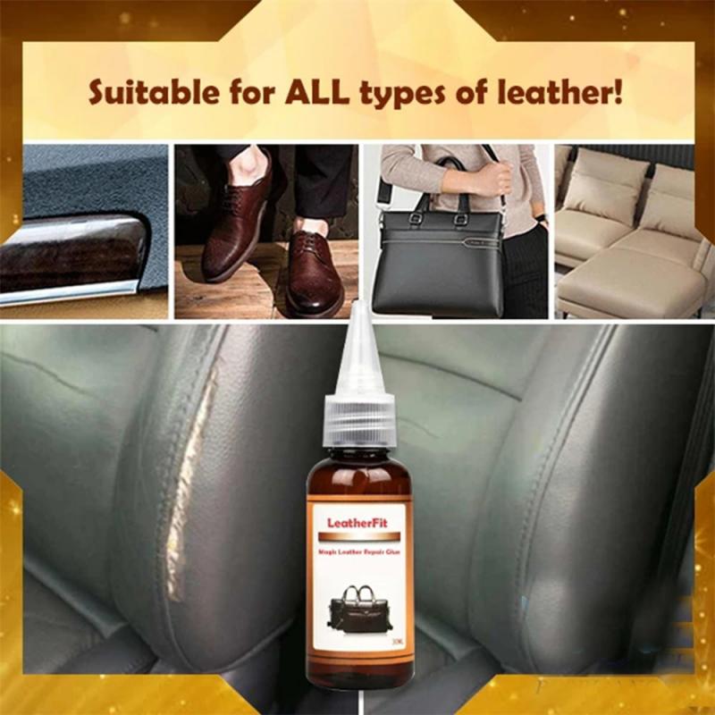 Pegamento de reparación de cuero para sofá, zapatos de asiento de coche, ropa deportiva para interiores, suministros de Accesorios para el hogar de restauración, 30ml