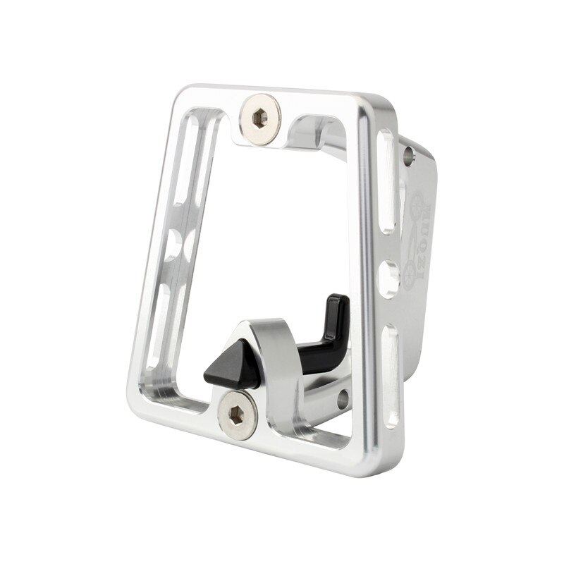 Aluminum Alloy Bicycle Front Carrier Block Bag Bracket Holder for Brompton Folding Cycling Front Carrier Block Bike Accessories: Light Grey
