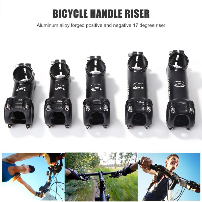 Potence de vélo wake 31.8mm tiges avant vtt, partie 70/80/90/100/110mm, potence de vélo en alliage d'aluminium, potence de guidon de vélo à 17 degrés