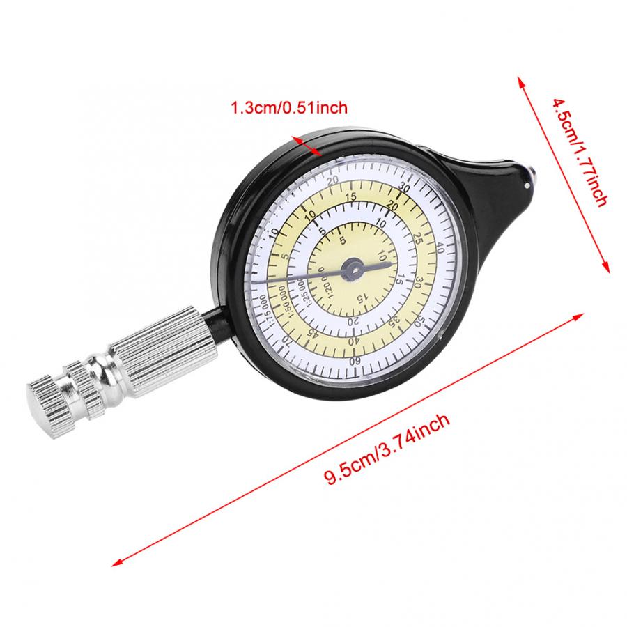 2 in 1 Mini Outdoor Map Measurer Compass Accurate Distance Caculator Mapping Tool Metal Pointer Multifunctional Tool compass