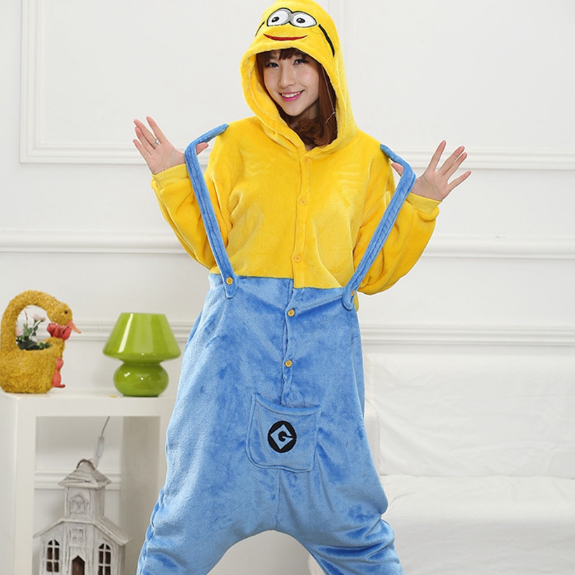 Pyjama à capuche à manches longues pour femme adulte, vêtement de nuit, motif dessin animé, Kigurumi, bleu, Animal, Halloween, noël
