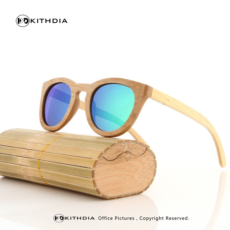 KITHDIA Hout Zonnebril Mannen Gepolariseerde Rijden bamboe Zonnebril Houten Brilmonturen Oculos De Sol Feminino: 5
