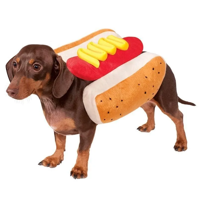 Pet Dress Up Costume Dog Shaped Dachshund Sausage Adjustable Cosplay Clothes Funny Warm for Puppy Dog Cat Dress Up Supplies