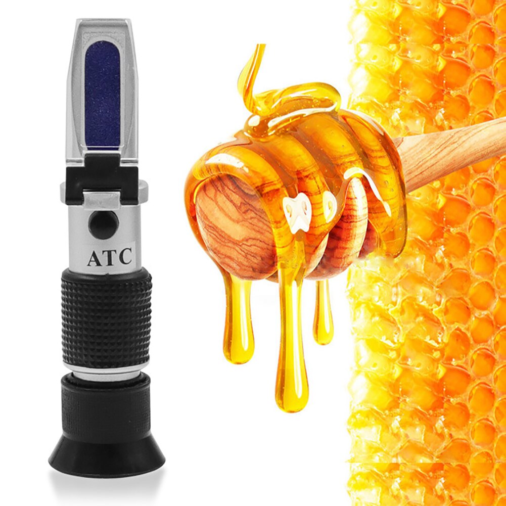 Hand-held Honey Automatic Monitoring Refractometer Sugar Meter Honey Moisturizing 58-92% Ratio Range Honey Meter Measure Tool
