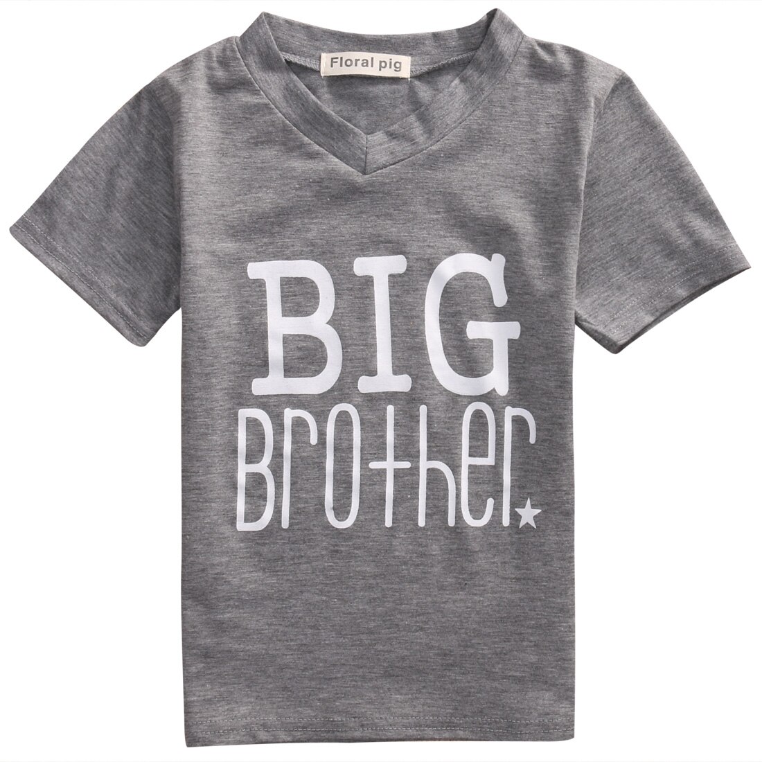 Nyfødt storebror t-shirt / lillebror dreng romper brevprint korte ærmer toppe outfits
