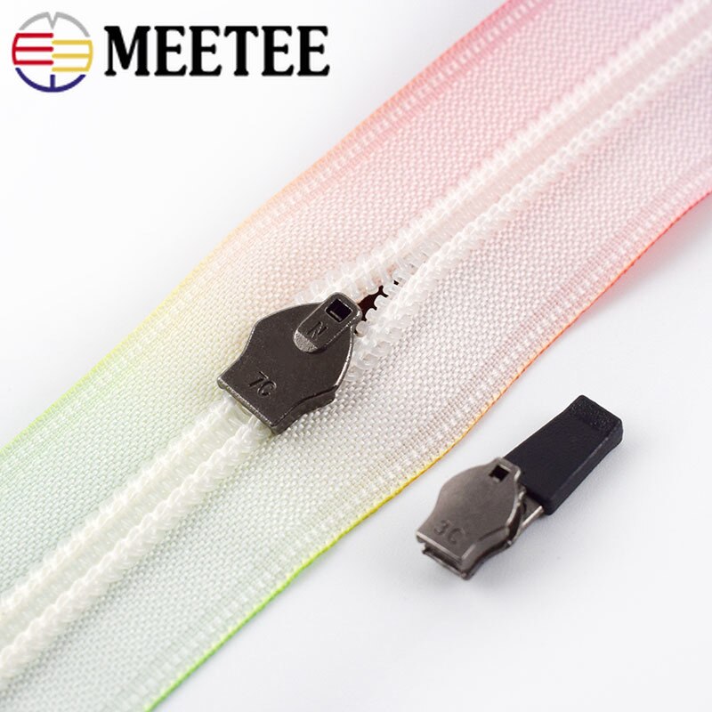 5M 3#5# Nylon Zippers Coil Open-End Waterproof Zipper with Slider for Sports Coat Clothes Bag Invisible Zip DIY Sewing Accessory