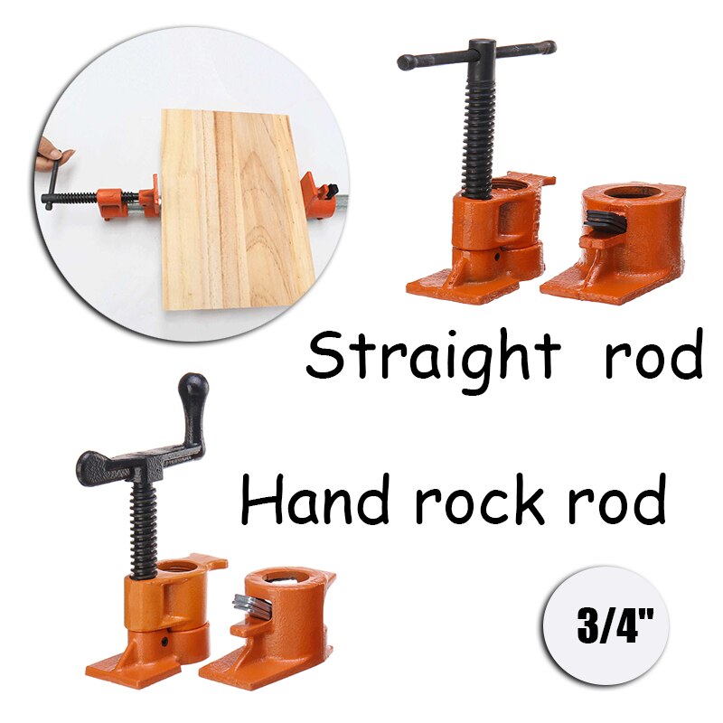 3/4" Long Straight Rod Water Pipe Clamp Hand Operated Pipe Clamp Strong Clamp Fixed Clamp Pipe Clamp Fixture Carpenter Hand Tool