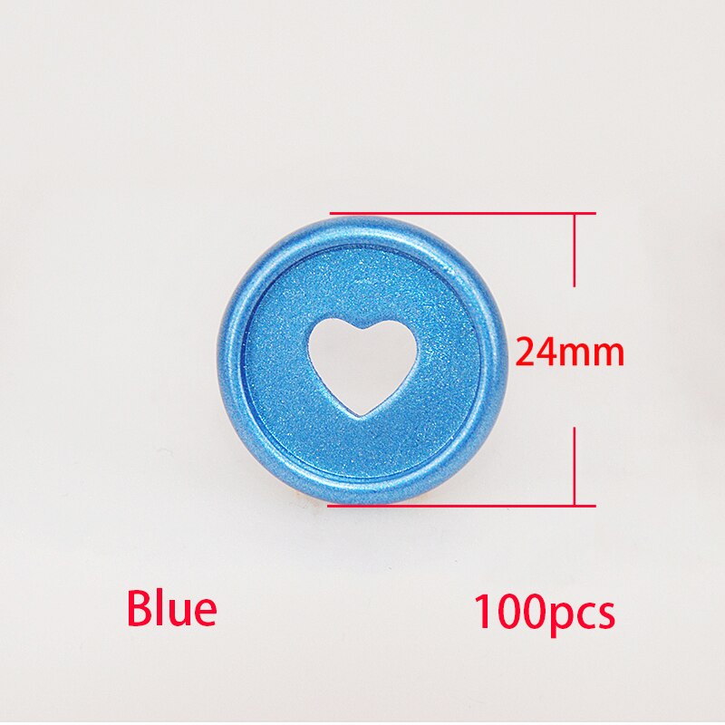 100Pcs Paddestoel Binding Discs Planner Bindmiddel Knop Paddestoel Disc Bindmiddel 24Mm Notebook Binder Ring Diy Scrapbook Schoolbenodigdheden: Blue-100pcs