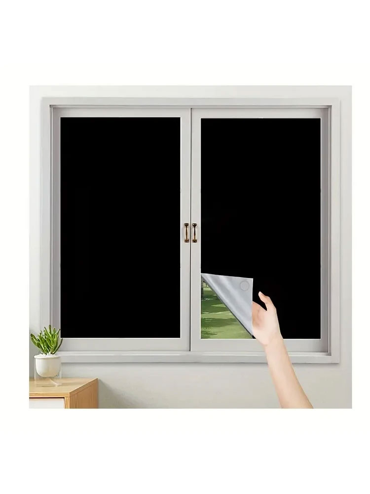 1 Uds. Cortina lisa, cortina opaca de poliéster Simple para decoración del hogar, cortinas de viaje plegables portátiles, protección UV, habitación