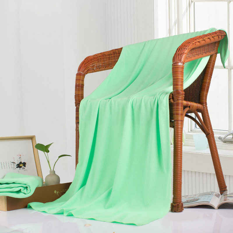 140X70CM Pet Bath Towel Oversized Microfiber Towel Strong Absorbing Water Dog Towels Golden Retriever Teddy General Pet Supplies: light green