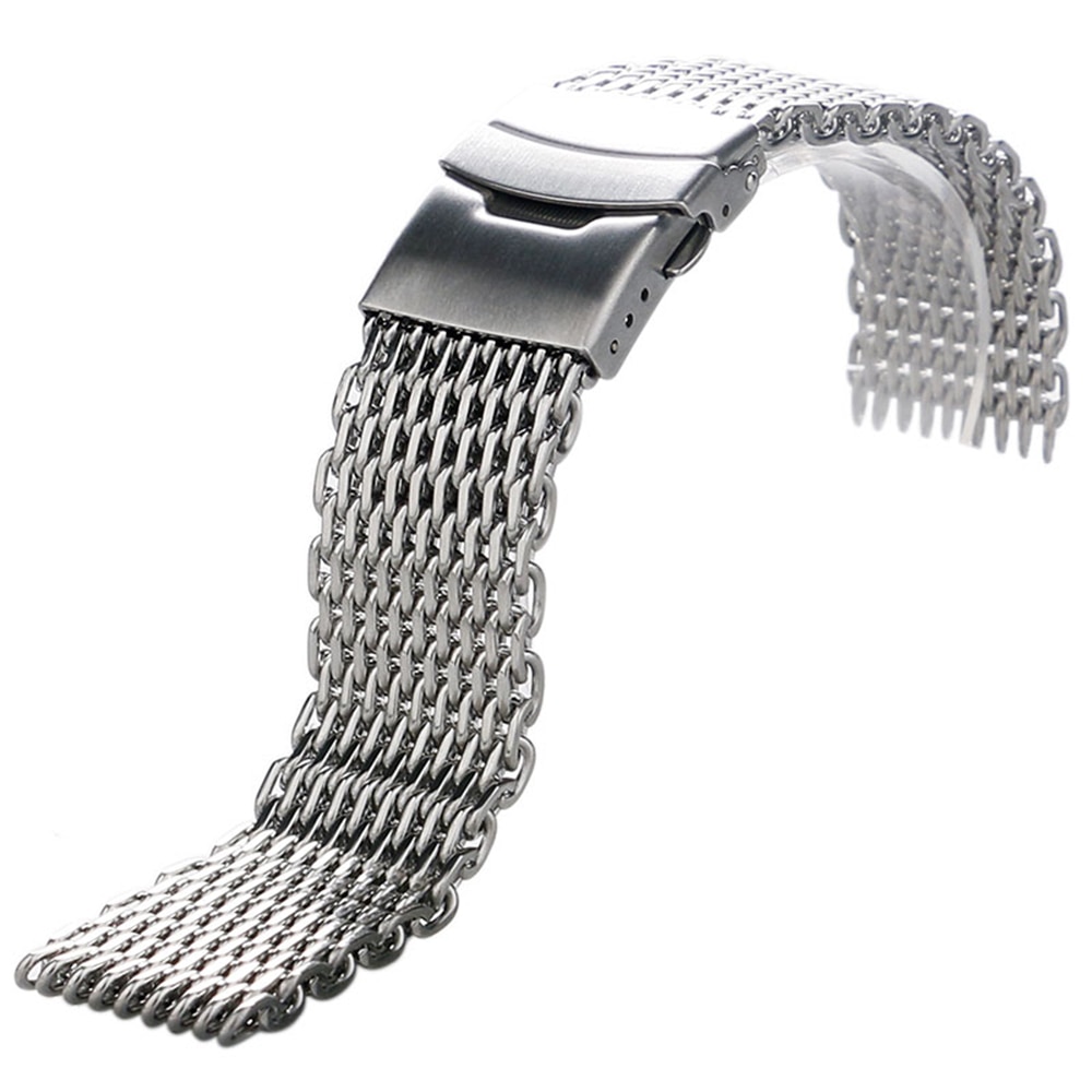 18mm 20mm 22mm 24mm Stainless Steel Mesh Wrist Wat...  Grandado