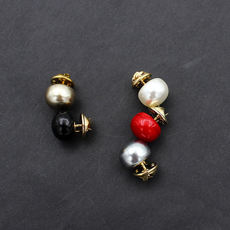 Charm Double Simulated Pearl Brooch Pins For Women Lapel Brooch Jewelry Dress Suit Crystal Flower Pin Brooches: 14