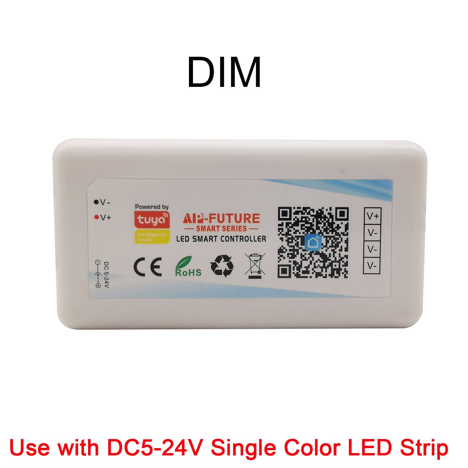 Controlador LED inalámbrico con Wifi, controlador compatible con aplicación iOs y Android, Alexa, Control por voz de Google, para DIM CCT, RGB, RGBW, RGBCCT: DIM