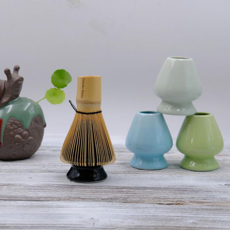 Japanese-style Tea Pot Matcha Mixing Brushing Tea Pot Household Tea Tool Three-piece Set Tea Spoon Tea Pot Holder
