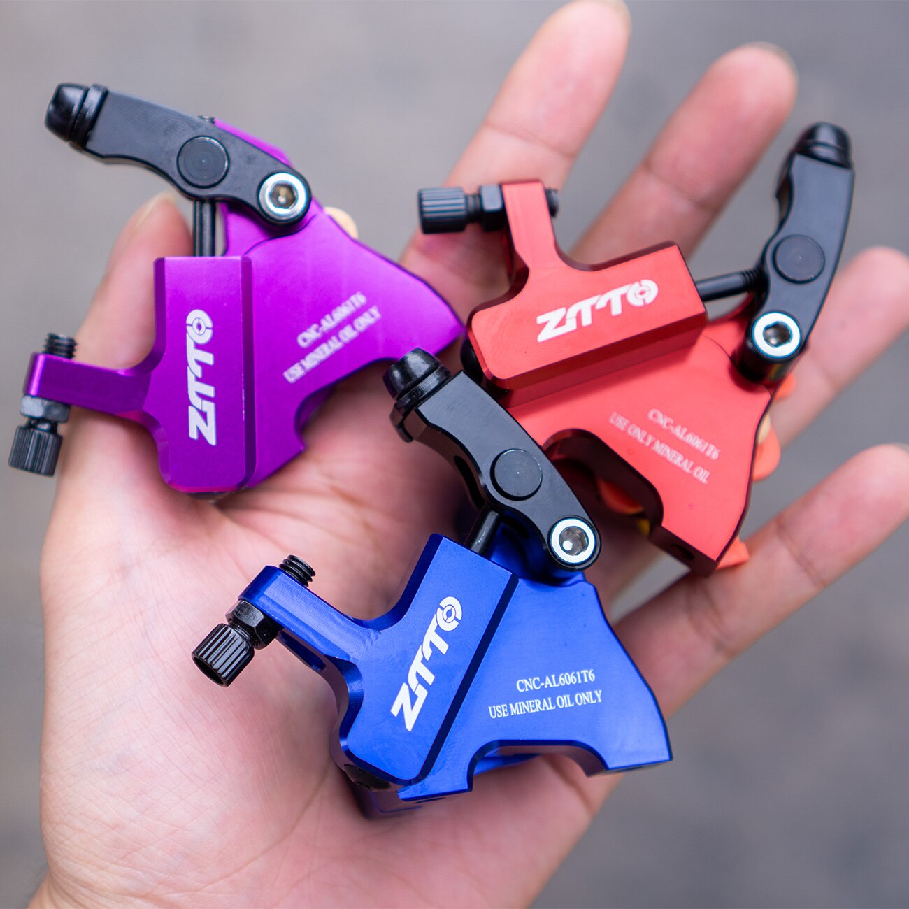 ZTTO Road Bike Disc Brake Hydraulic Flat Mount CX Rotor Brake Caliper CNC Disc Bicycle Mechanical Wire Pull Metal Pads 105
