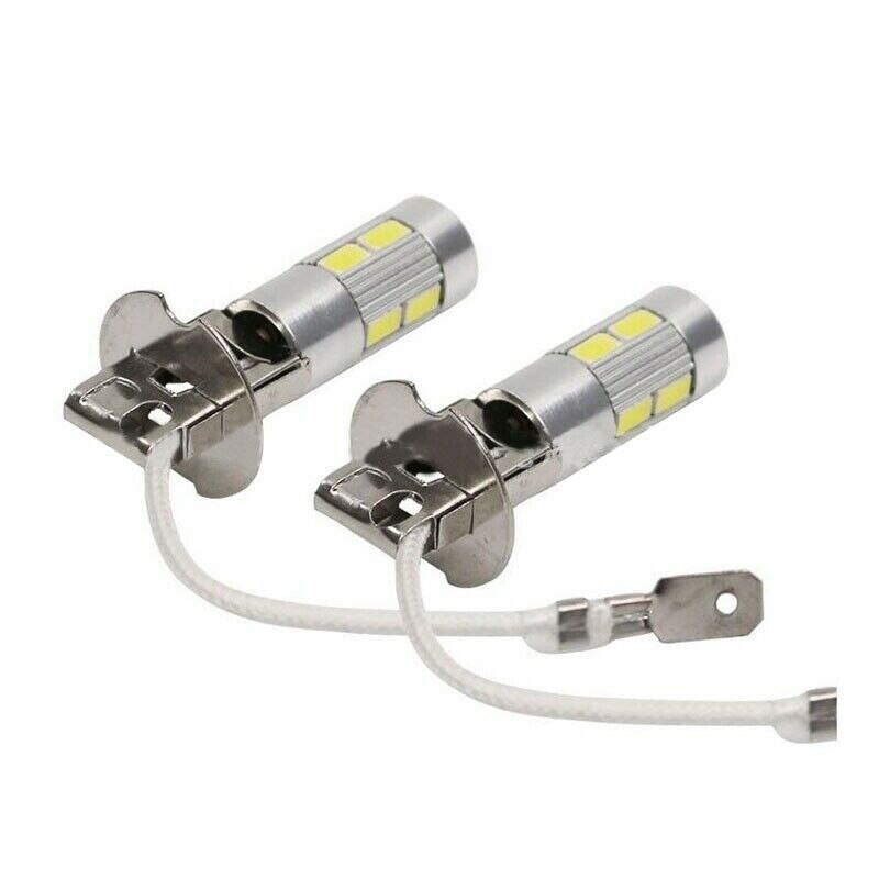 2Pcs H3 H1 Led Lamp Voor Mistlampen 5630 10SMD 12V H3 Led Auto Lamp Dagrijverlichting