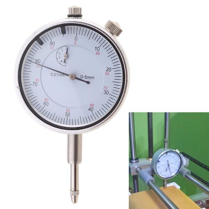 0-5mm/0.01mm Dial Indicator Gauge Meter with Lug Back Precise Measure Instrument Dial Gauge Micrometer Tool