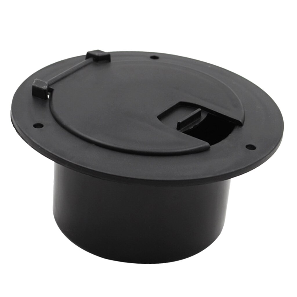 5.2inch Round Electrical Cable Hatch Black for RV Trailer Camper