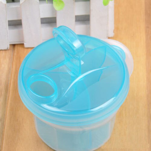 Mærke baby mælkepulver formel dispenser fodring mad container opbevaring foder box giftfri flaske container: Blå