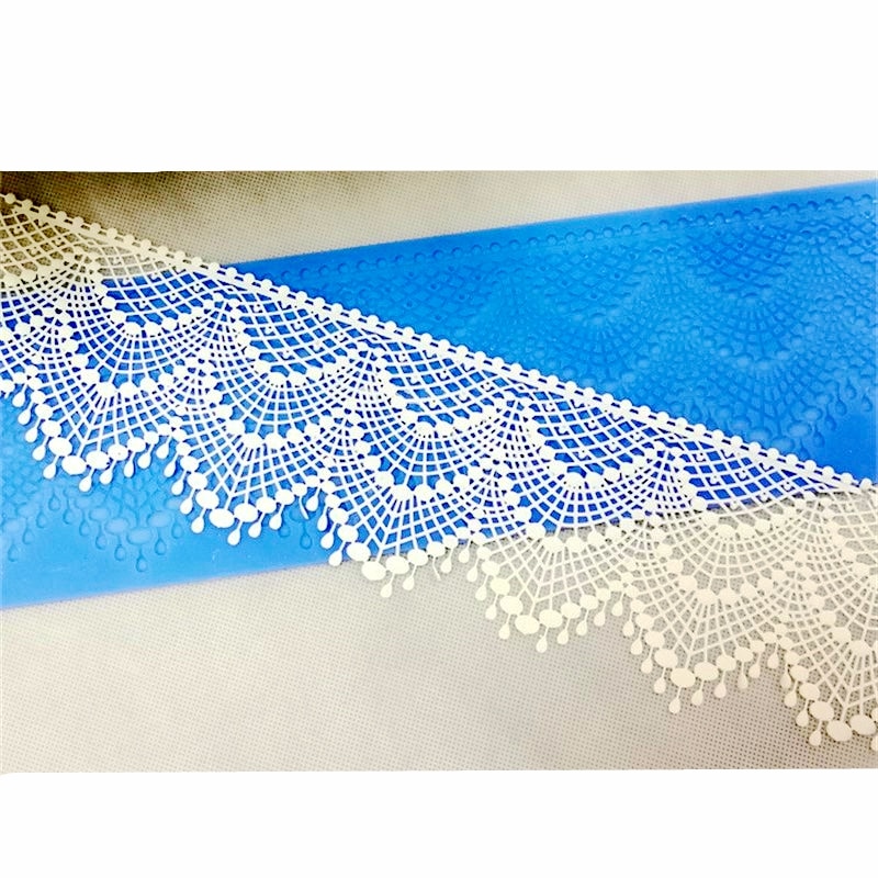 Aomily 40*12 Cm Kant Surround Wedding Cake Siliconen Rand Kant Fondant Mal Mousse Sugar Craft Icing Mat Pad gebak Bakken Tool