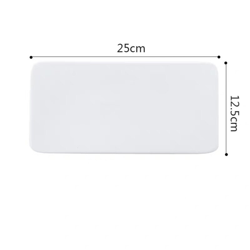 Ceramic Japanese Sushi Pizza Plate White Porcelain Cake Bread Tray Kitchen Dessert Plate Baking Tableware: 10 inch rectangle