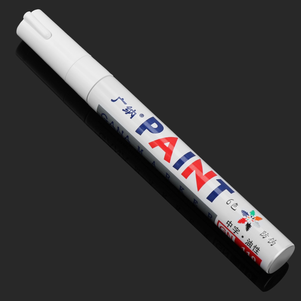 6 Colors White Car Paint Graffti Marker Pen For Volkswagen VW Polo Tiguan Passat B6 B7 B8 T5 T6 Golf UP Vento Arteon Touareg