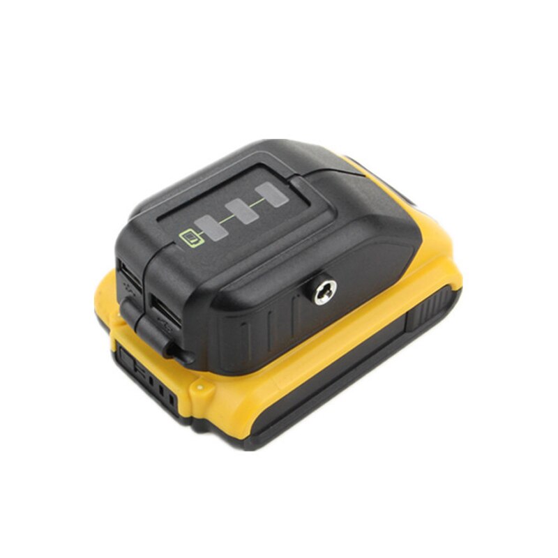Usb Converter Lader Dual Port Voor Dewalt DCB091 12V 18V 20V Li-Ion Batterij Converter Adapter Voor Koude pak En Telefoon