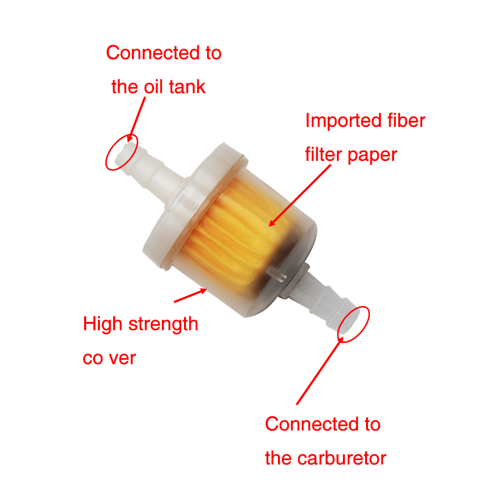 ZSDTRP-filtro de combustible de gasolina Universal, manguera de combustible y abrazadera de línea para motocicleta, ciclomotor, Scooter, Dirt Bike, ATV, 1 Uds.