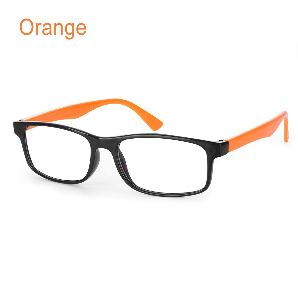 1pc blå lys briller anti blå stråler stråling blokerende briller mænd kvinder computer beskyttelsesbriller anti-uv  uv400 flade spejl briller: Orange