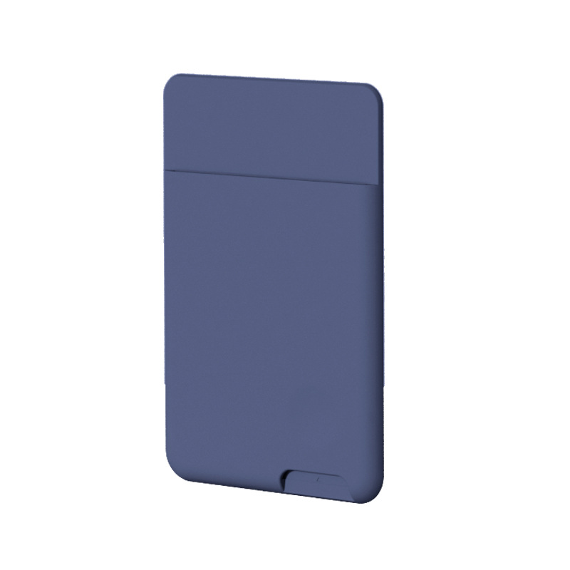 3M Phone Wallet Case Card Holder Self-Adhesive Silicone Pocket Stick ID Bank Credit Card Storage Card Holder Bag Accessory: Blue