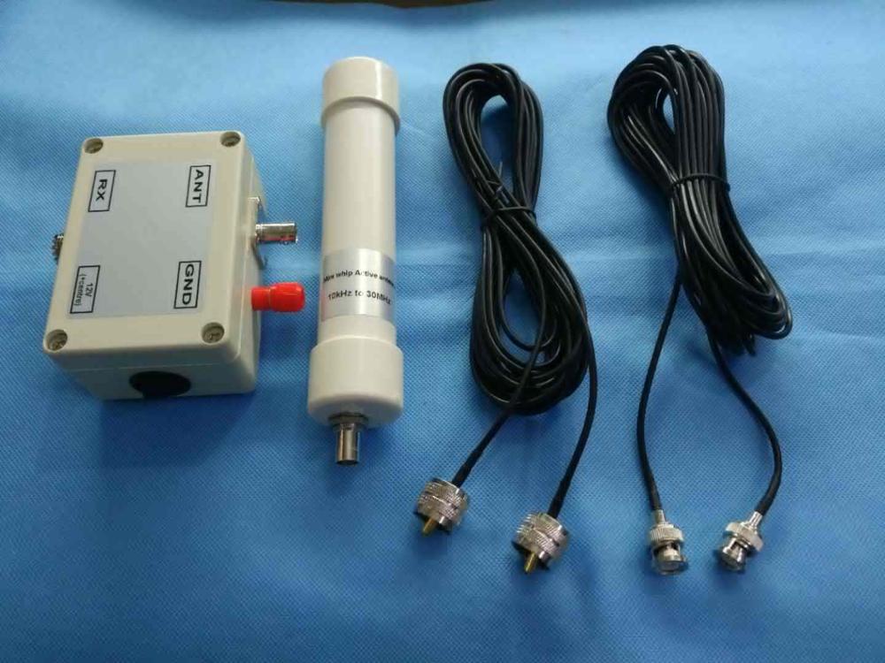 10KHz-30MHz Mini Whip Active mini-whip shortwave Antenna HF LF HF VHF SDR RX with Portable Cable