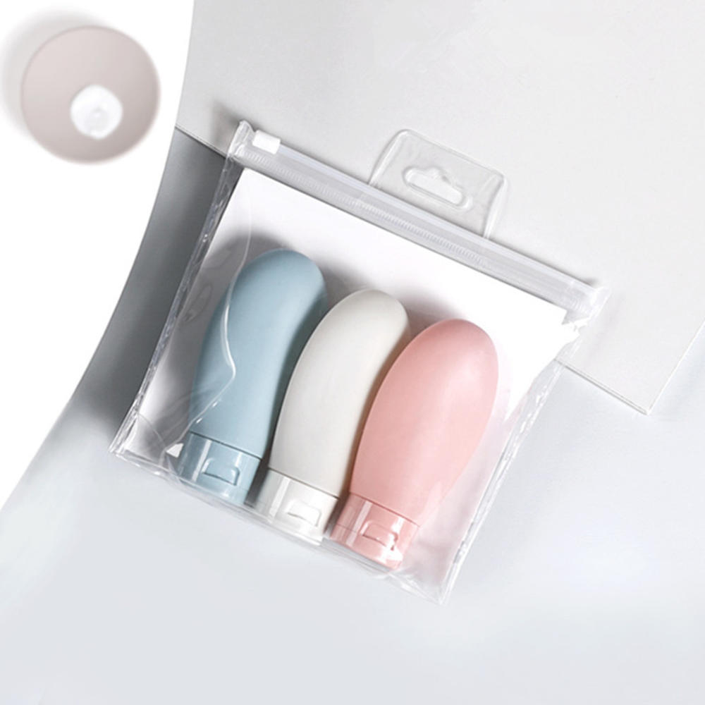3 stk/sett reise etterfyllbart flaskesett bærbar essence shampoo dusjgel flasker beholder sminke beholder flaske