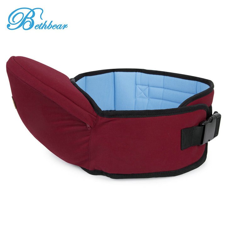Beth Bear-tabouret de porte-bébé | Sac à dos, ceinture de maintien, pour bébés enfants, respirant, Anti-glisse, hanche: Wine Red
