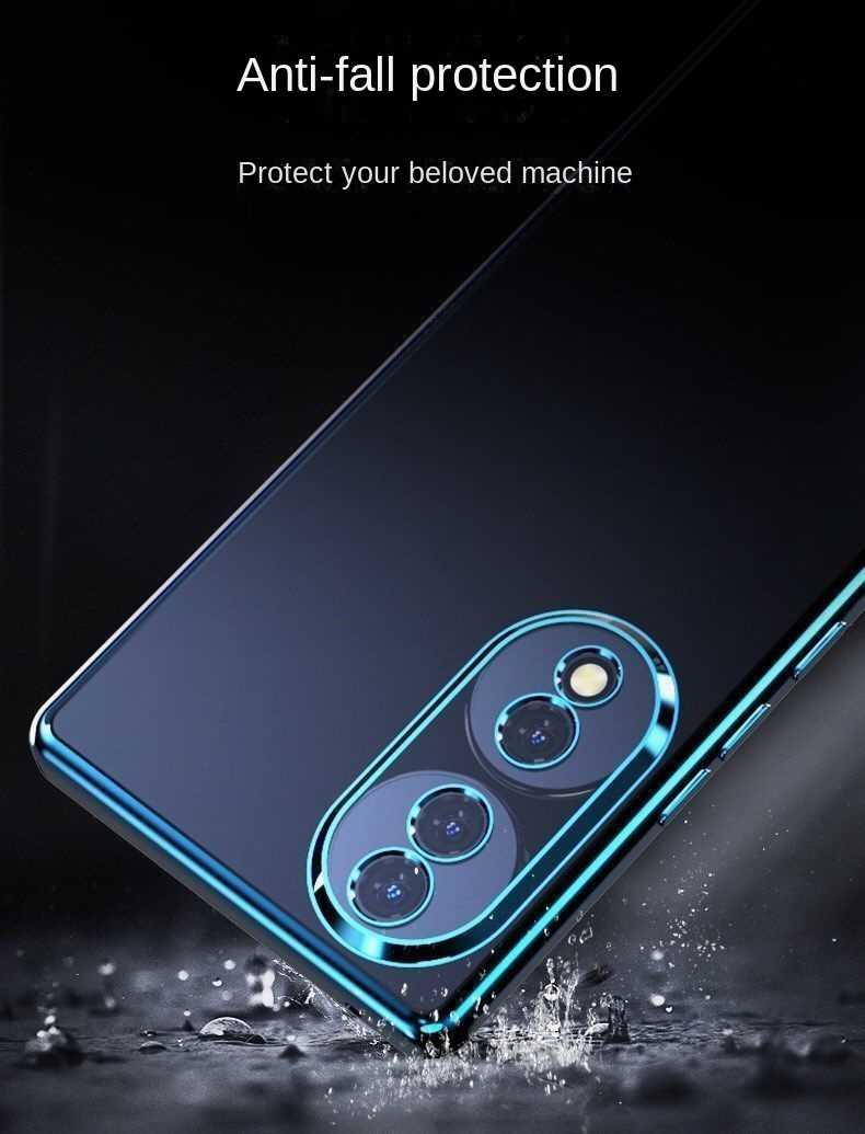 Para Huawei Honor 90 80 70 60 50 Pro funda suave TPU transparente chapado funda protectora trasera delgada fundas para Honor 90Pro Shell