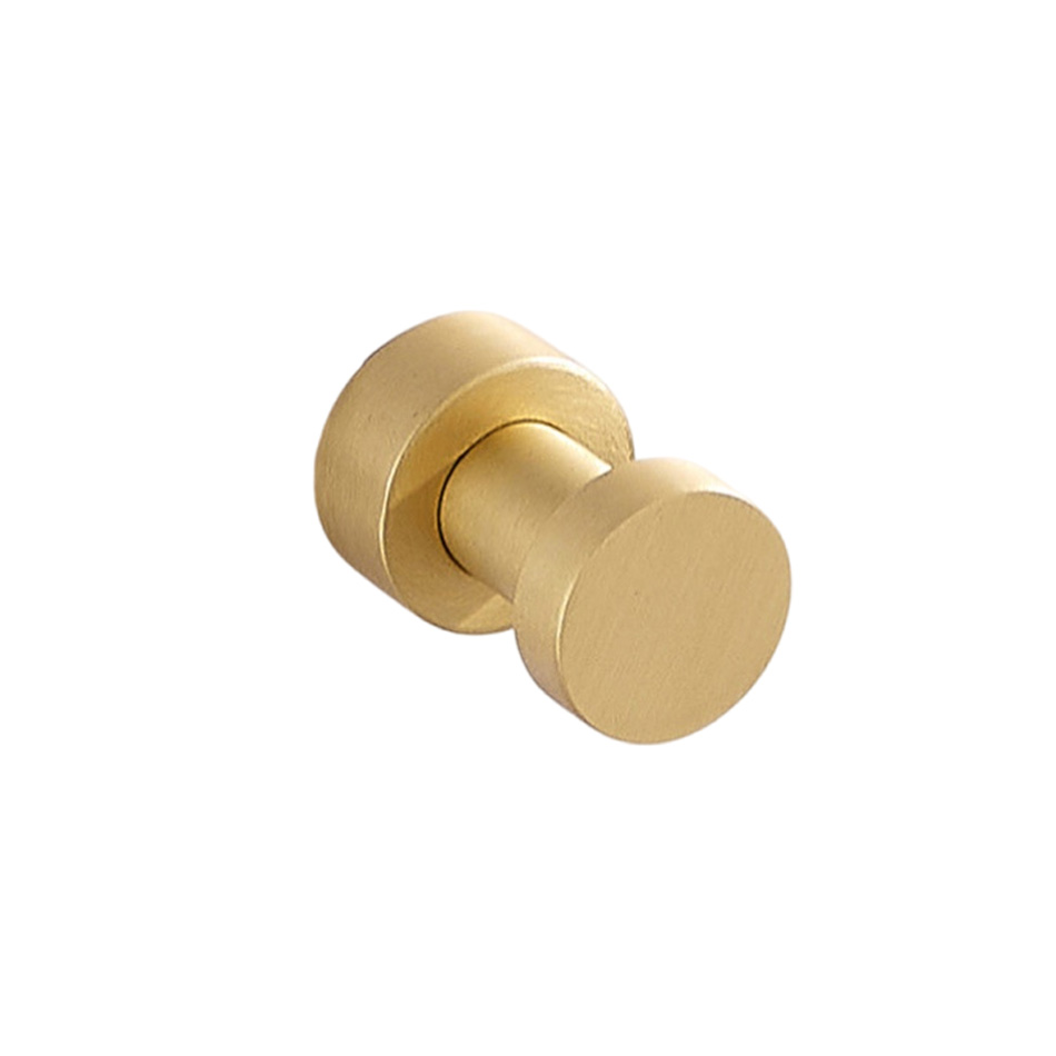 Geborsteld Goud Badkamer Haak Messing Creatieve Toilet Slaapkamer Decoratieve Muurbevestiging Ronde Robe Haken Kleding Jas Handdoek Deurhouder: Default Title