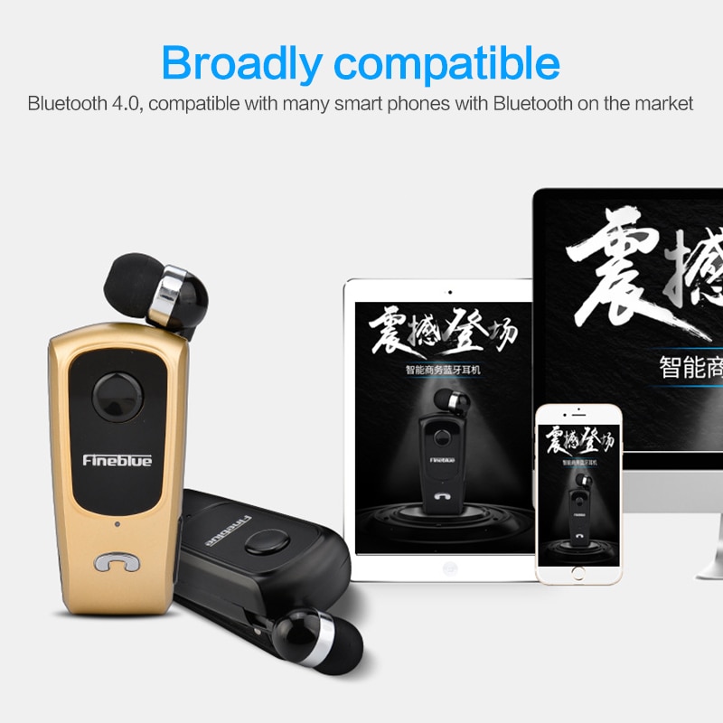 Bluetooth Wireless Retractable Headset Hands-free Clip For Stereo Headset Mic Portable Phone Call Bluetooth Headset For Xiaomi