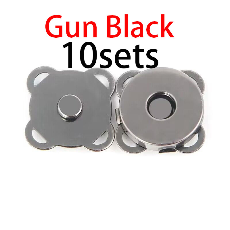 10sets 10mm 14mm 18mm Magnetic Snap Fasteners Clasps Buttons Handbag Purse Wallet Craft Bags Parts Accessories Adsorption: 3# / Antique Zinc