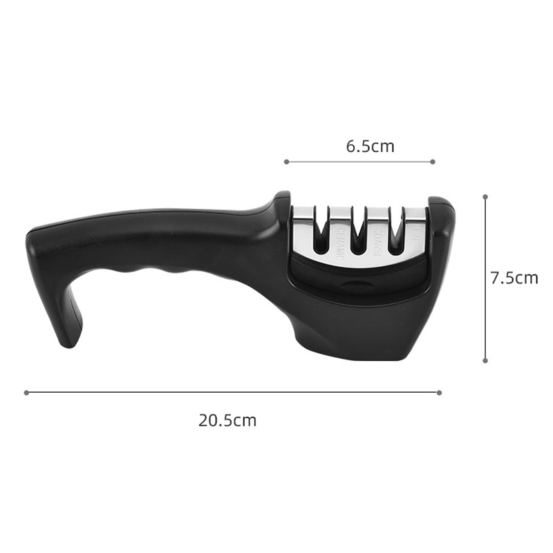 Afilador de cuchillos de piedra de afilar para cocina, 3 etapas, amoladora , piedra Para afilar cuchillos, Diamante de tungsteno, herramienta afiladora de cerámica