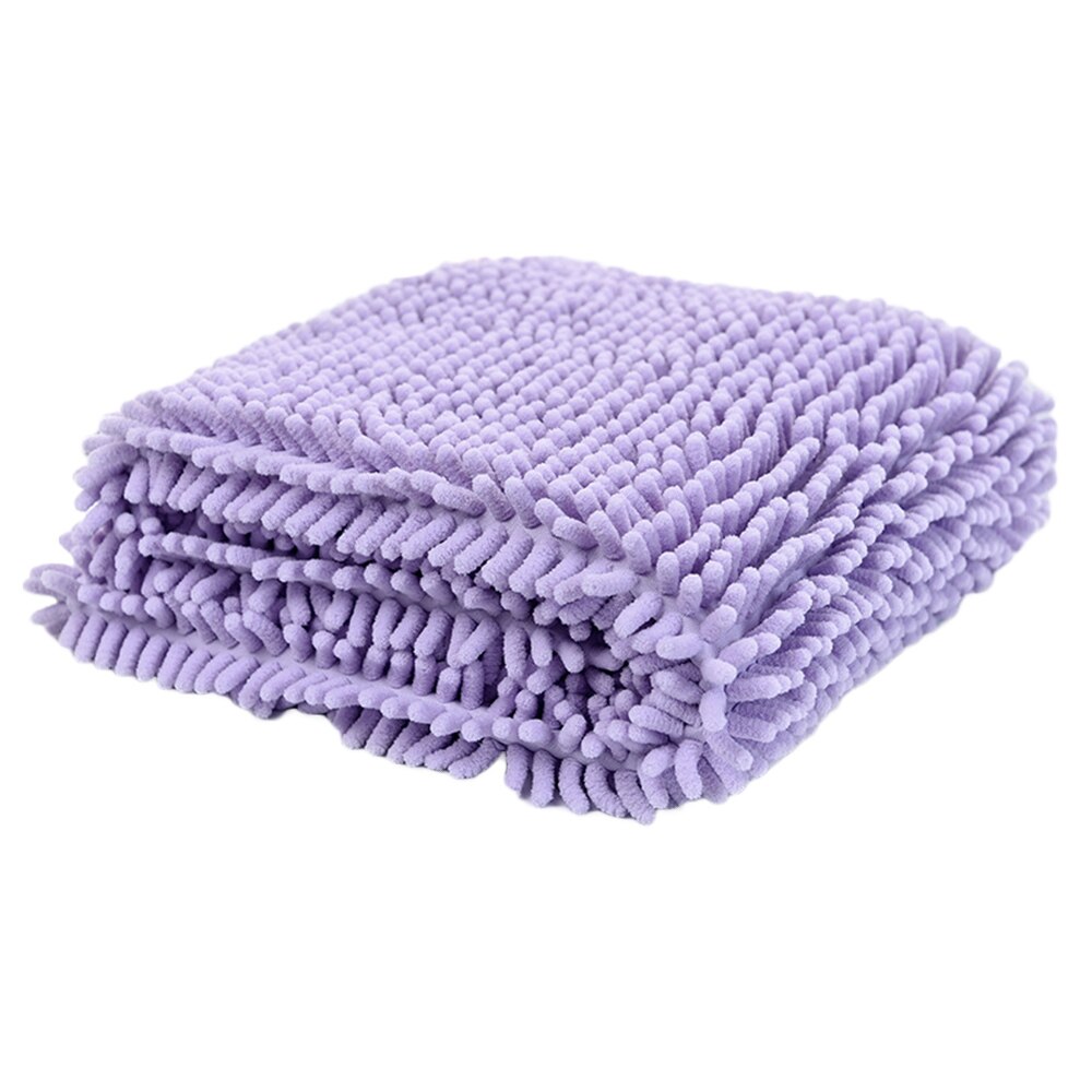 Macio forte absorção toalha de banho para pet cão gato limpeza massagem lavagem secagem toalha de cabelo lavagem do carro banheiro suprimentos para animais estimação: purple / L