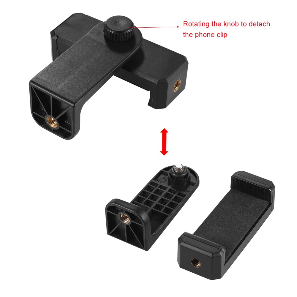 Universal Mini Phone Tripod Stand Handheld Grip Stabilizer with Adjustable Smartphone Clip Holder Bracket for iPhone Samsung