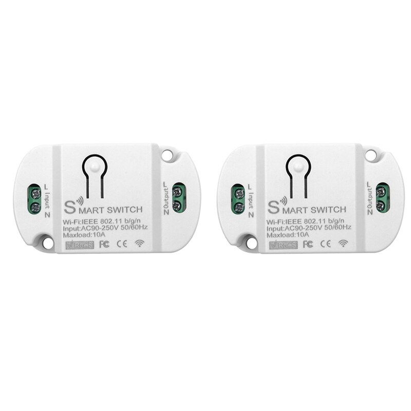 Intelligent Switch Module,Wireless Intelligent Switch for Home Life APP Voice Control Module for Google &amp; Alexa: white