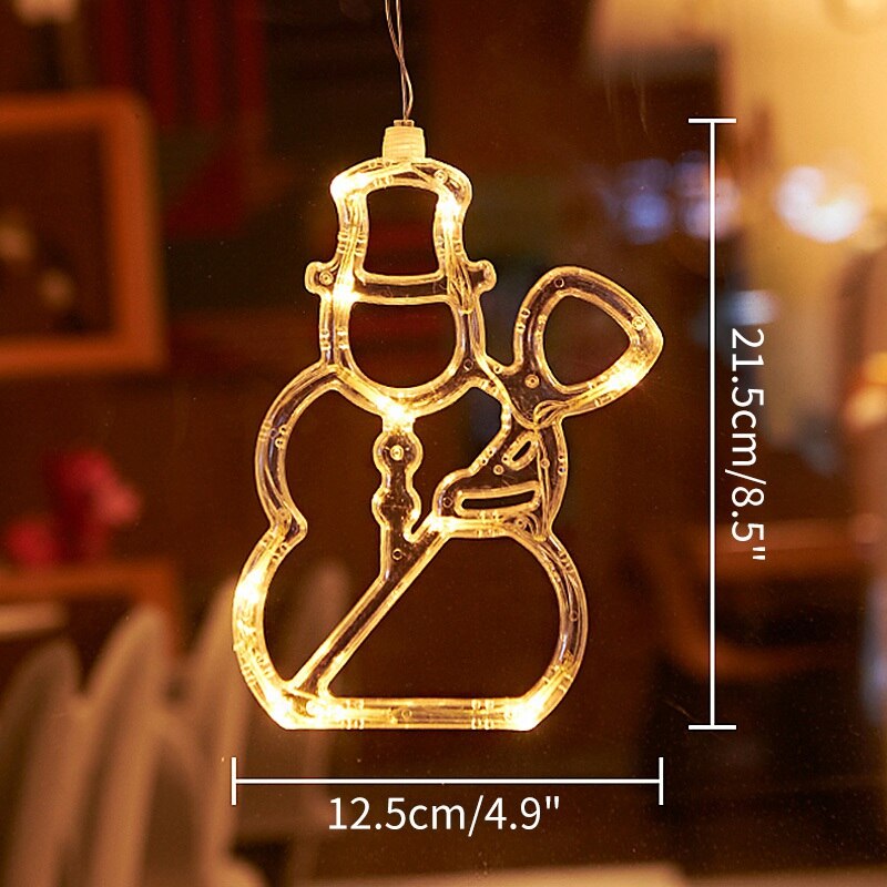 Christmas Snowfake Bell Lights Festoon Led String Lights Star Garland on Window Curtain Tree Decoration Halloween Wedding Light: Snowman