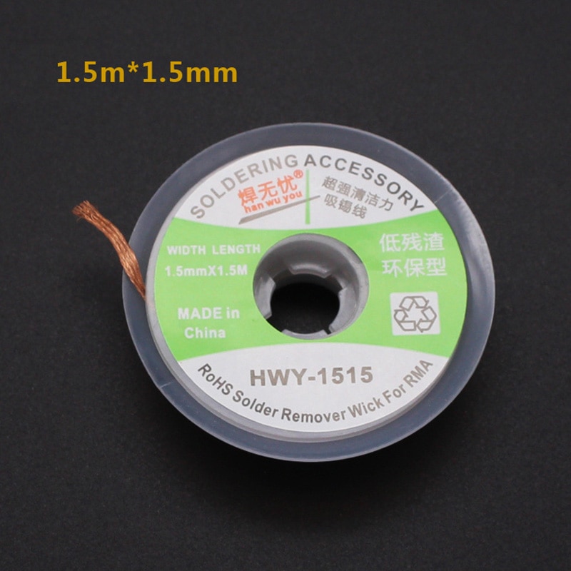 Sujetador de alambre para desoldar, mecha BGA, para todo el mundo, 3,5mm/3,0mm/2,5mm/2,0mm/1,5mm para elegir, 1 unidad