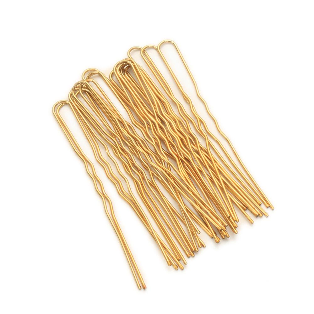 Horquilla en forma de U de 20 piezas, herramienta de peinado nupcial dorado, pasador de aleación, pinzas para el pelo, pasadores de Metal, pasador ondulado, 5/7cm