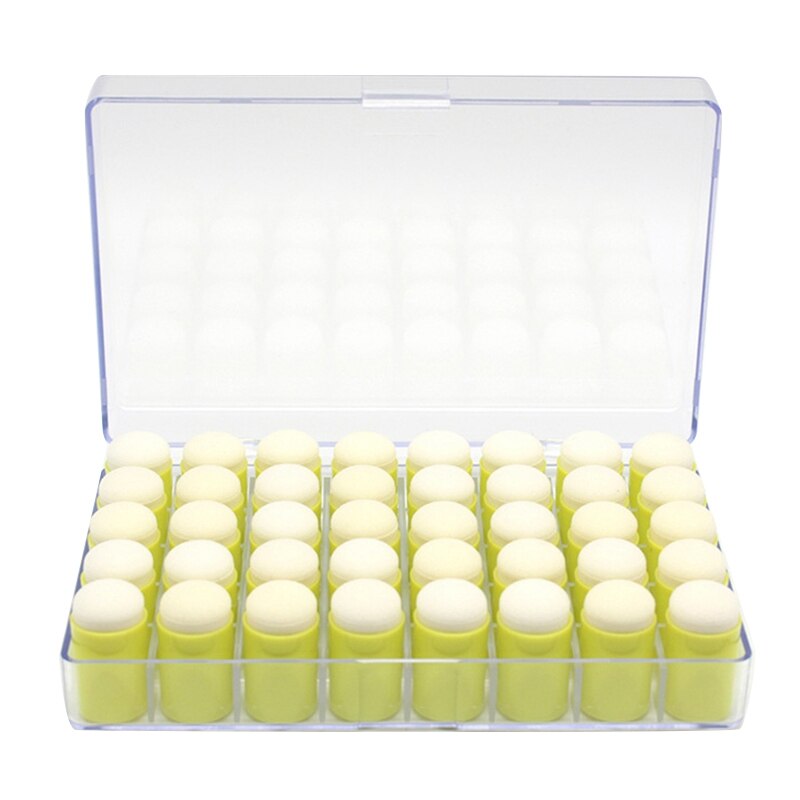 40Pcs Finger Sponge Daubers Painting Ink Pad Stamping Brush Craft Case Art Tool with Box Scrapbooking DIY Crafts: Yellow