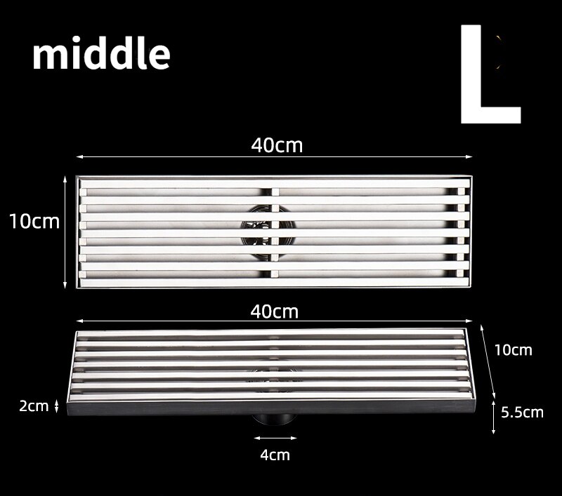 304 Stainless steel rectangular floor drain grate shower grill drain floor waste grate